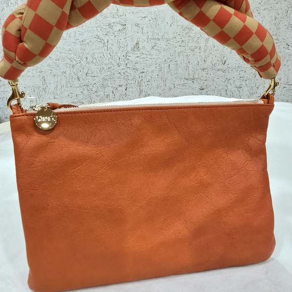 Flat Clutch w/ Tabs Bonus: Twisted Puff Top Handle strap - Picture 4 of 6